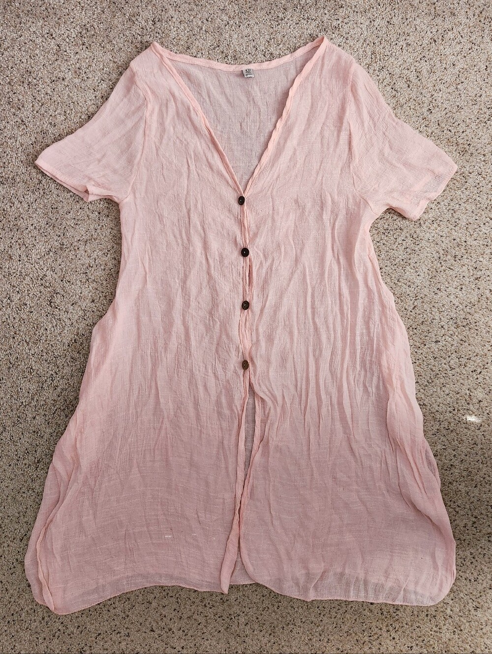Pink Button Down Flowy Top